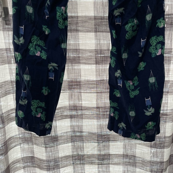 Old Navy Navy Pajama Pants with Green Leaf Design - Picture 5 of 6